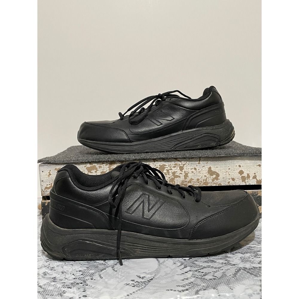 New Balance 928 Mens Black Leather Walking Shoes Sneakers 12EE